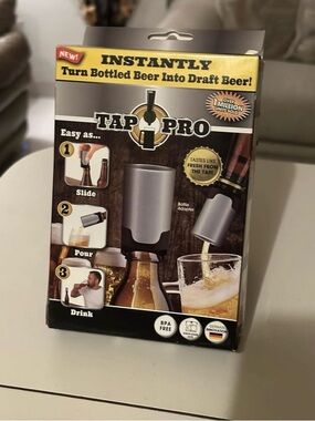 As Seen On TV Tap Pro Silver and Black Bottle-to-Draft Pourer